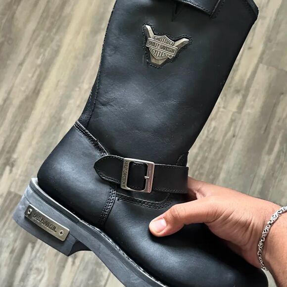 Vintage Harley Davidson Engineer Motorycle Harness Boots Size 10 US / 43 EU - Picture 3 of 6